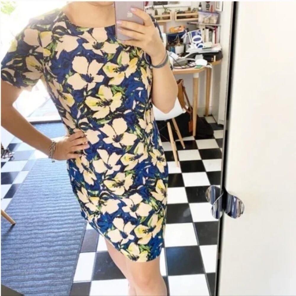 J.crew printed short-sleeves gallery dress size 2